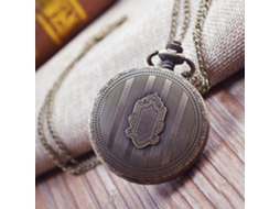 Reloj De Bolsillo Vintage Para Hombre De Aleación Estampado De Rayas Verticales