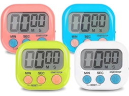 Conjunto De 4 Temporizadores Digitais Com Ímã E Suporte, Ideais Para Escola, Cozinha, Esportes E Academia, Na Cor Branca