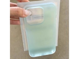 Capa Transparente Verde Phantom Com Efeito Degradê Fosco Para Iphone 17 Air.