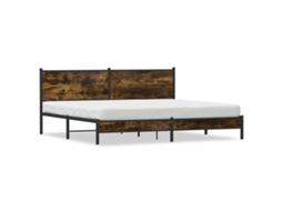 Bed Frame, Bed Frames Vidaxl Marrom Aço (193 X 203 Cm)