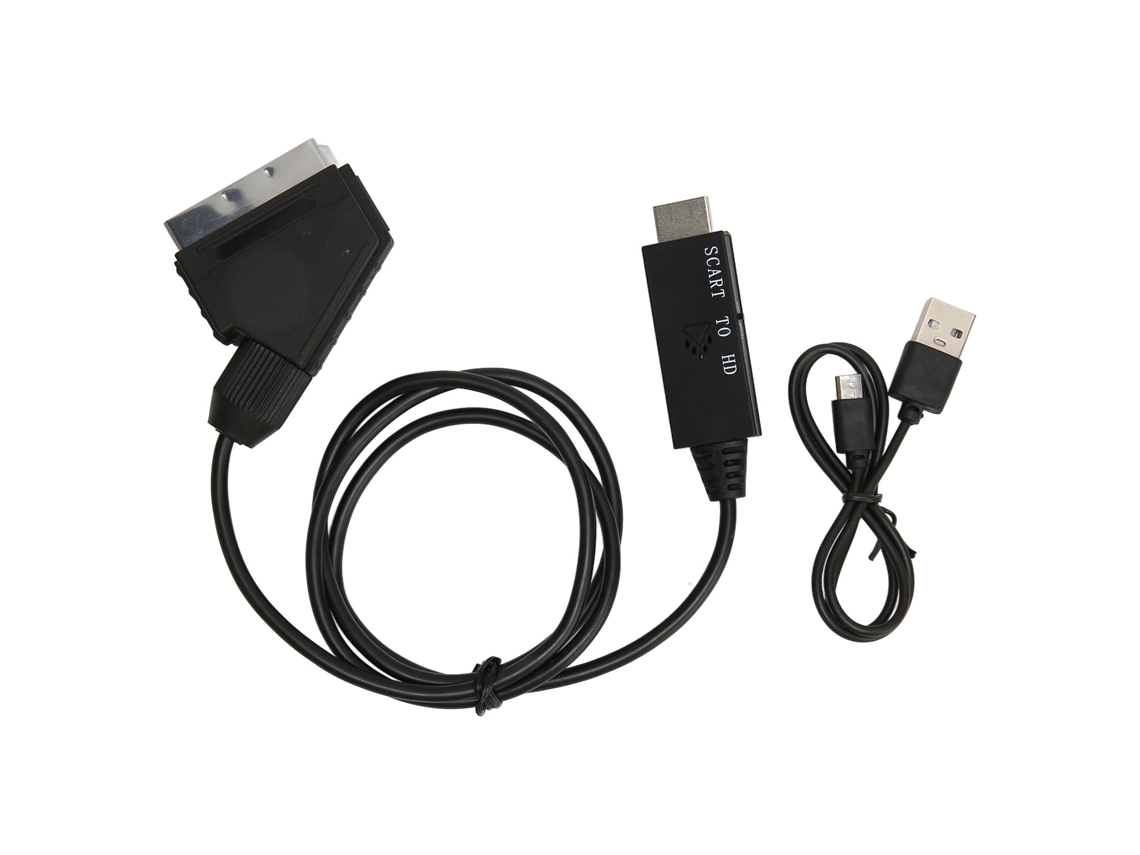 Aetheria conversor Scart para Interface Multimídia Hd 1080p com Cabo Adaptador Dc 5v Plug And Play