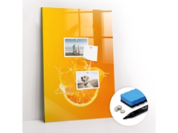 Quadro Magnético Decorativo Sumo De Laranja Para A Sala De Estar Espelharte (40x60 Cm)