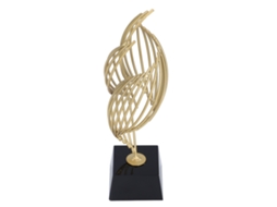 Baok - Escultura moderna abstrata em metal com base, arte decorativa de luxo para casa, estátua clássica preta, prateleira de mesa