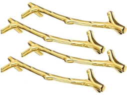 Conjunto De 4 Puxadores Em Formato Galho Árvore Para Cozinha, Armários, Gavetas E Portas Diâmetro 128mm