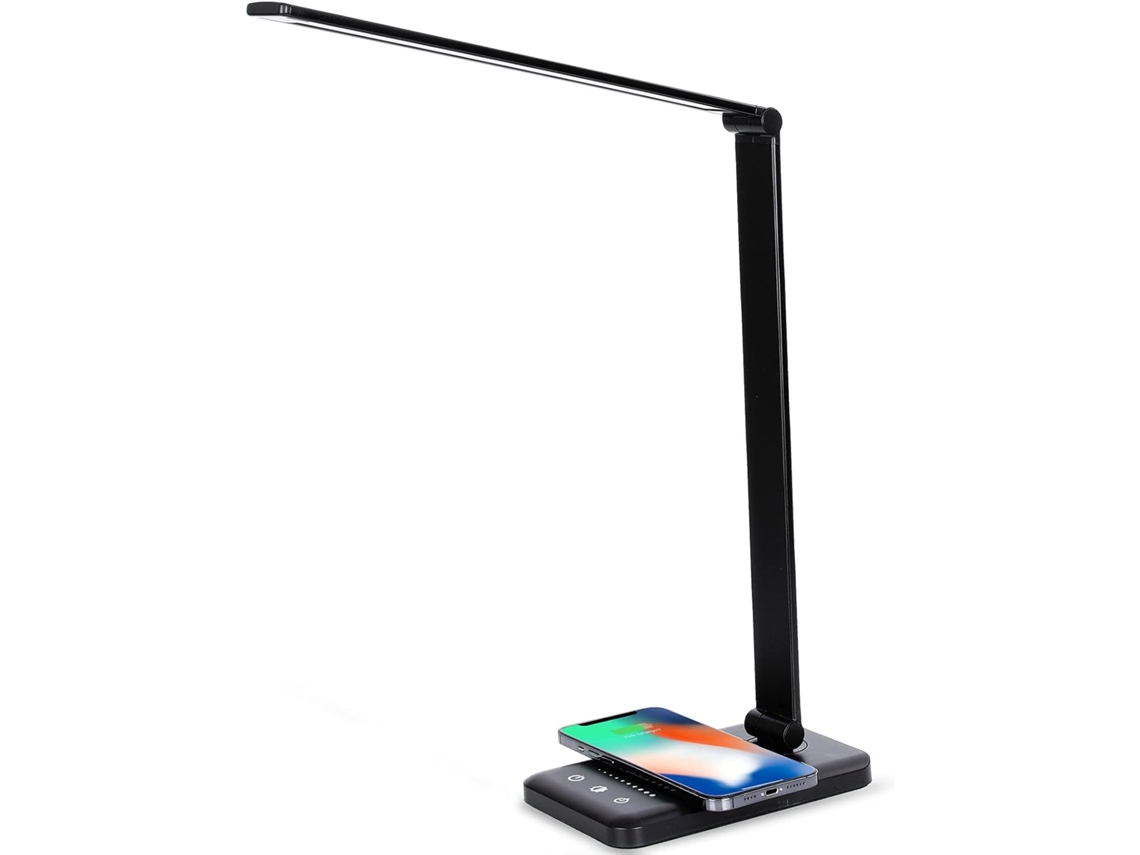 Lâmpada Led com Carregador Sem Fio 5 Modos 5 Níveis de Brilho Controle Táctil NEVEANCE