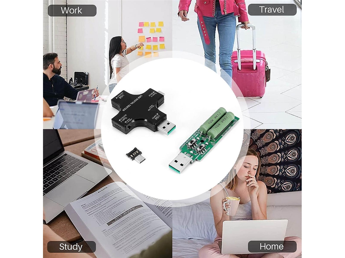 Lurelia Testador Usb-c, Pd3, 3 A, 5.1 A, 1 A, Qc3.0 Para Carga, Tensão E Corrente Ref. 423