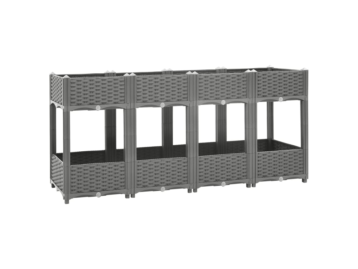 Raised Bed, Raised Beds Vidaxl Cinzeto Polipropileno (160 X 40 X 71 Cm)