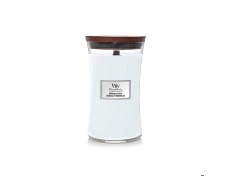 Vela Woodwick Magnolia Birch Cilindro De Cera De Madeira De Bouleau, Magno