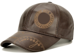 Boné de couro SFUSHOS, masculino, casual, outono/inverno