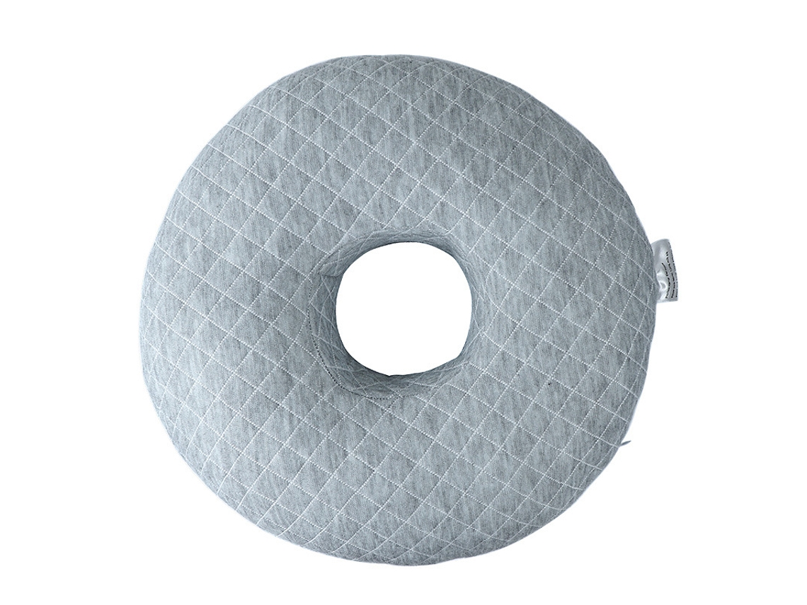 Almofada para piercing BRILVIBERA com orifício para anel (cinza xadrez)