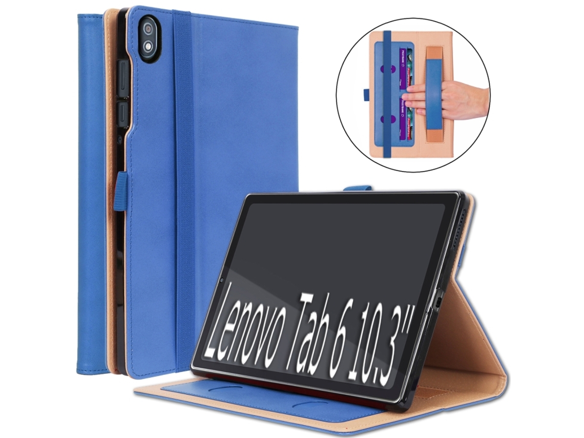 Capa‑flip Horizontal De Couro Pu Retro Halinuia Para Lenovo Tab 6 10,3 Polegadas