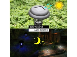 Lâmpada Anti mosquito Solar Sensor Luz Branca/roxa Jardim Externo | S/MARCA