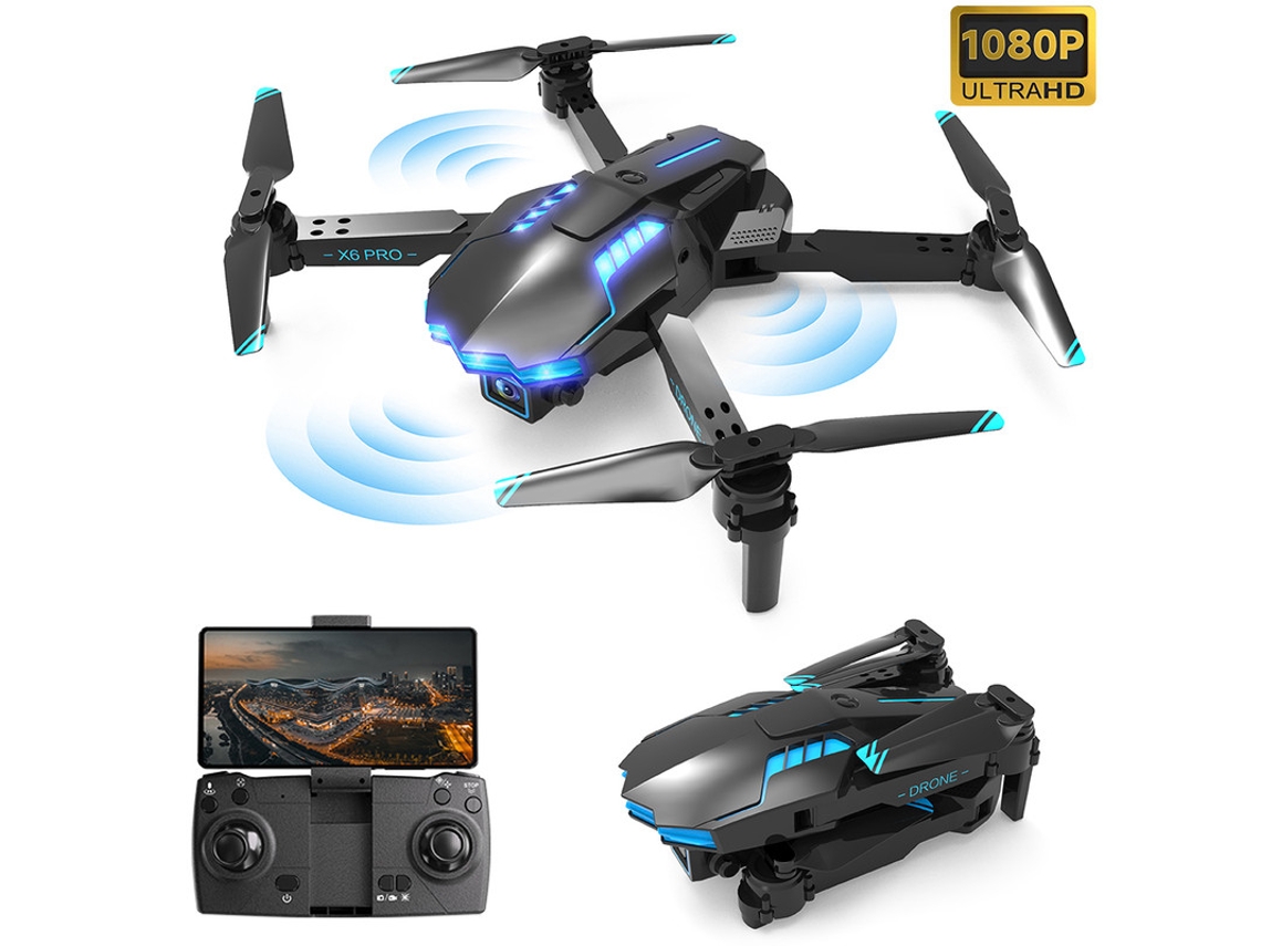 X6Pro Mini Drone1080P Duração Da Bateria15 Min Preto YIZHOOD