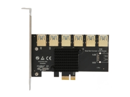 Placa Riser Pcie 1 Para 6 Placa Adaptadora De Extensão Gráfica Pcie 1x Usb3.0