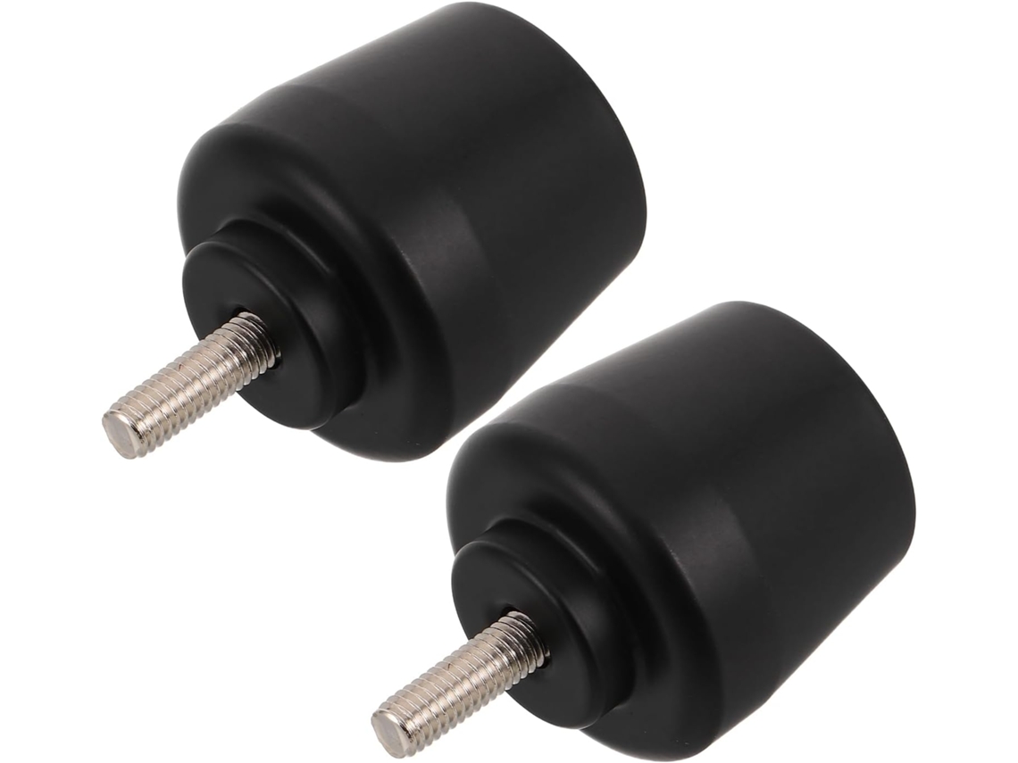Ponteiras De Guidão De Motocicleta M6 Reforçadas Em Metal Preto, Par De Ponteiras Com Peso.