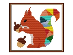 Kit De Ponto De Cruz Estampado Para Iniciantes Com Tela De Algodão 14ct 18×17cm