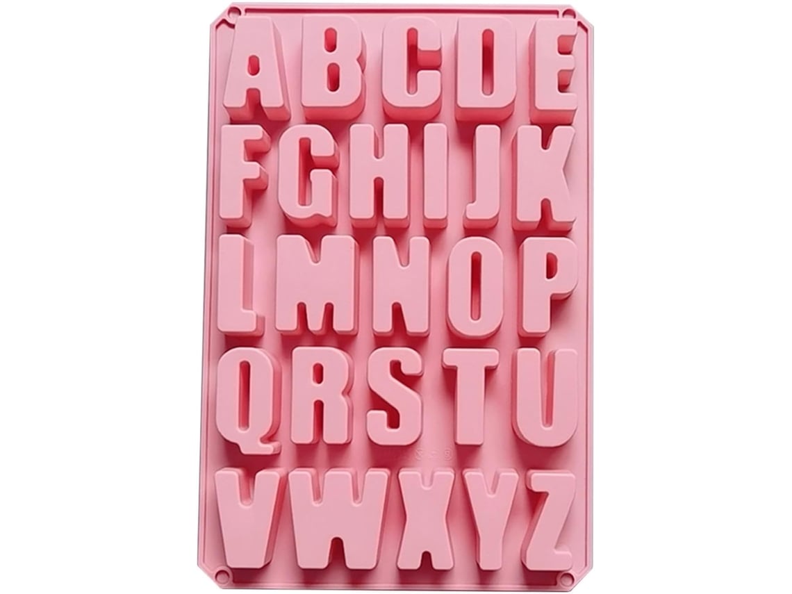 Molde De Silicone Biscoitos Com Letras Do Alfabeto