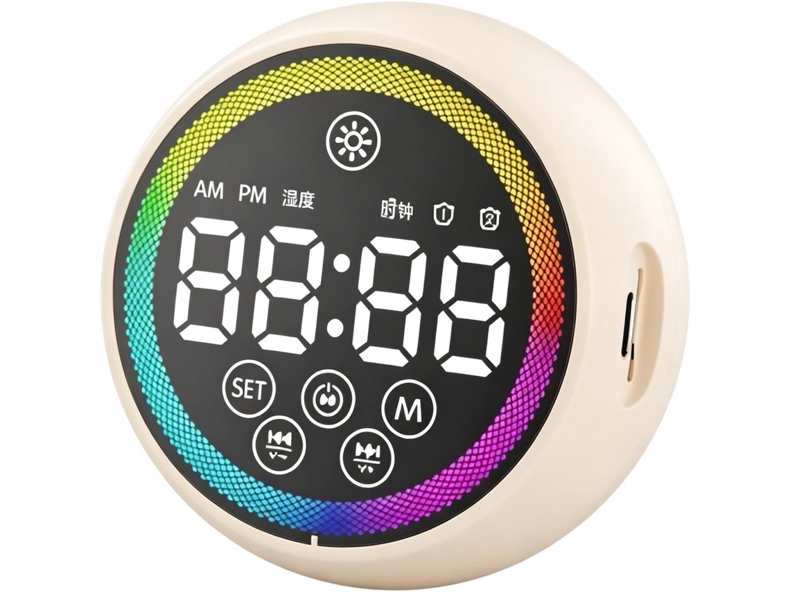Despertador Portátil Genérico Com Visor Led E Som Potente