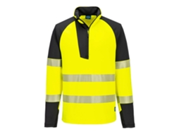 Moletom Pw3 Hi-vis 1/4 Zip: Calor E Conforto Amarelo Preto / Xl
