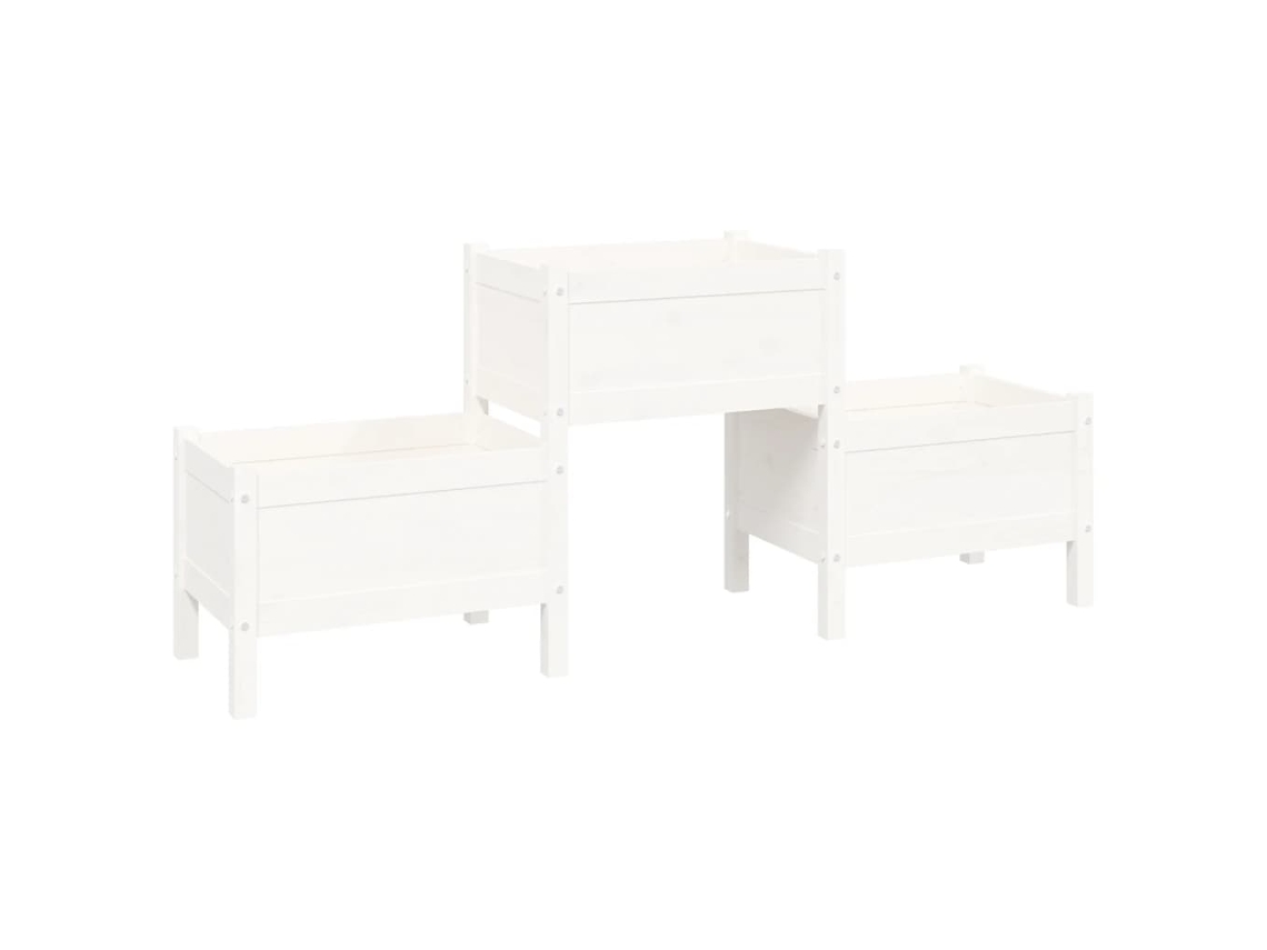 Planter, Planters Vidaxl Branco Madeira De Pinho (178.5 X 44 X 75 Cm)
