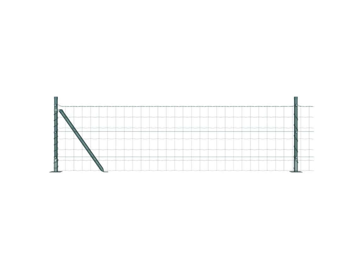 Conjunto 1 Cerca Externa Vidaxl Verde Aço (25 X 0,6 M)