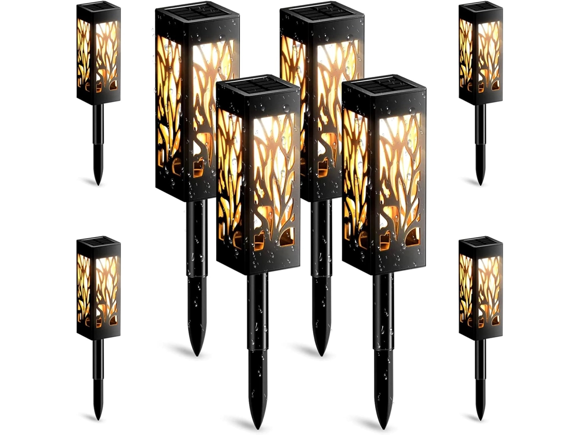 Kit com 8 Unidades, Peça de Reposição para Luminária Solar, em Formato de Coração, para Jardim, Áreas Externas AQUAFORGE
