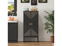 Armário Cozinha 120cm 2 Portas Prateleira Vintage Sala Estar VELTRIX