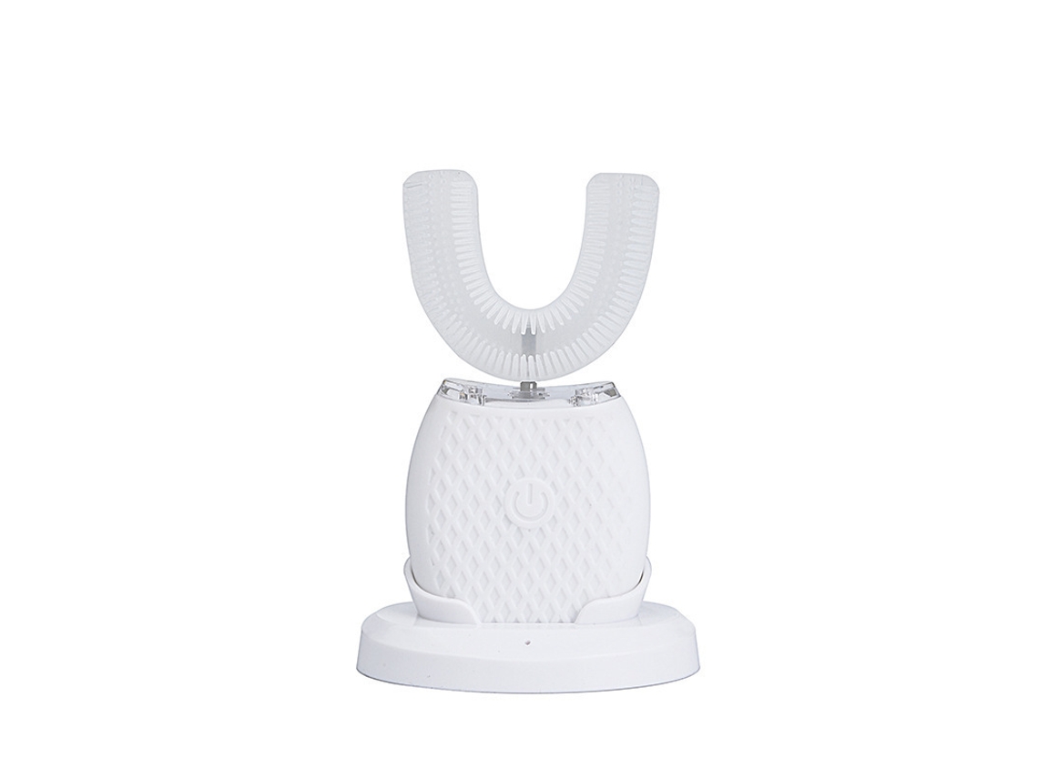 Escova Dentes Elétrica Branca U Shape 360° Sem Fio Ultrassom Automática para Crianças ZYBLSSBB