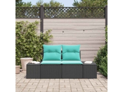 Vidaxl Sofá De Jardim Com Almofada 184 X 62 X 69 Cm Vime Pe