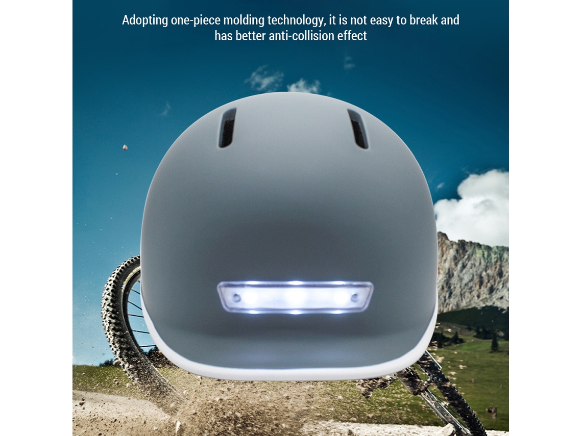 Capacete de ciclismo leve, respirável, com luz LED, adulto, segurança, mountain bike, tamanho P/MARCA