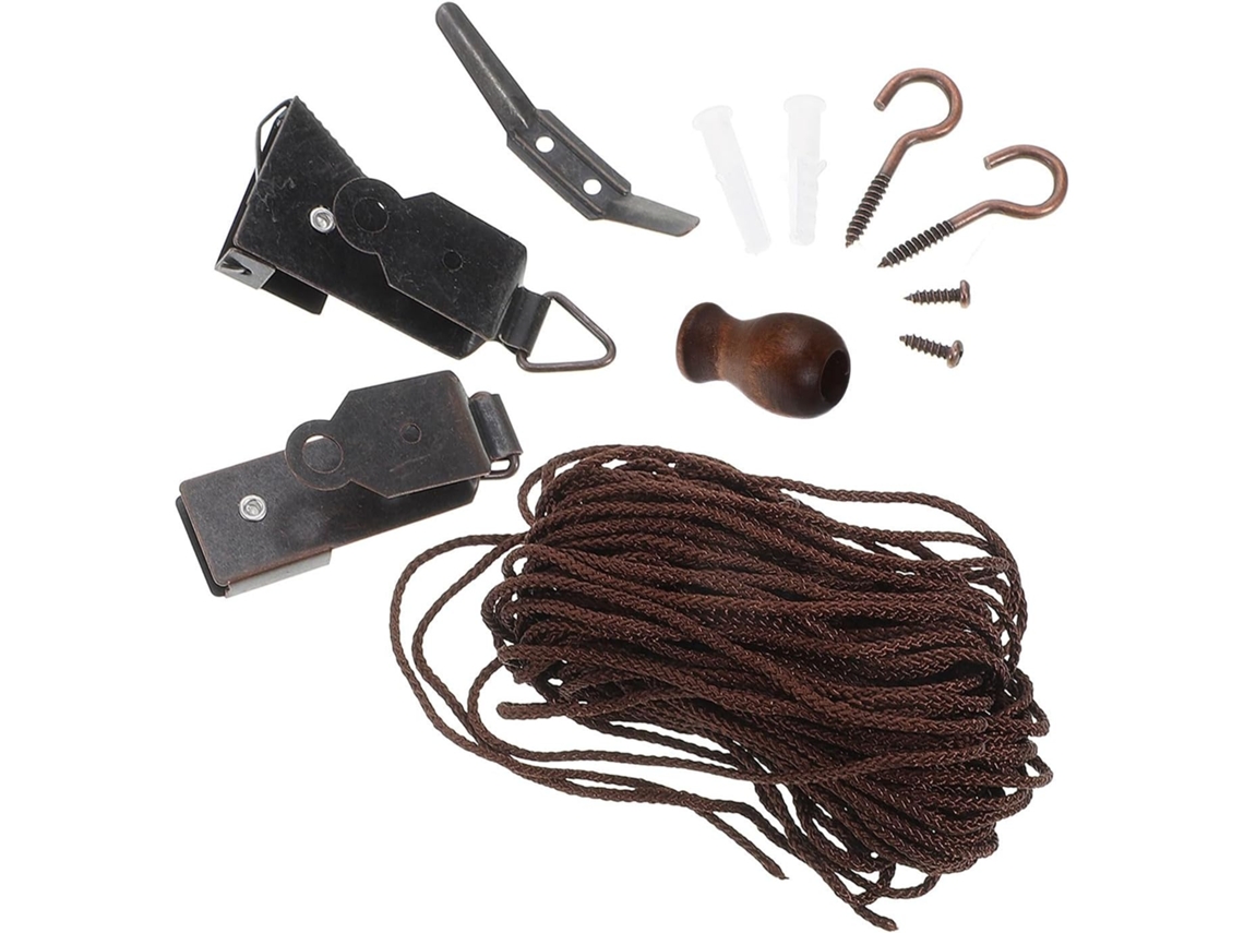 Kit De Acessórios Para Persiana Rolo Garneck, Em Metal Reforçado, Com Cordão De Elevação, Fácil Instalação E