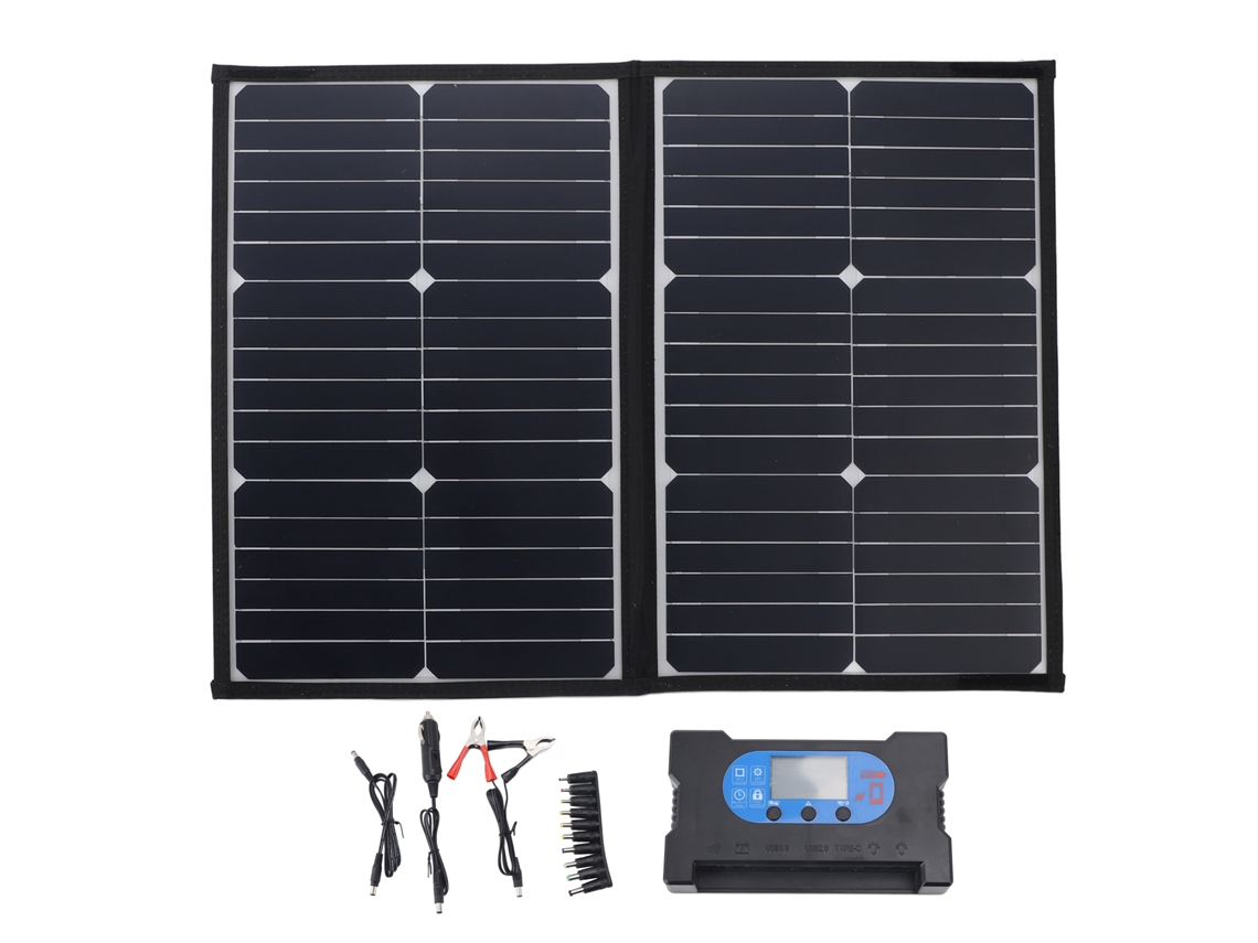 Laxiscreed Kit De Carregador Solar Portátil E Dobrável De 40w Em Silício Monocristalino