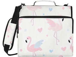 Organizador de mesa Pink Flamingo 3-Anise, 8 cm, com alça de ombro removível, grande capacidade.