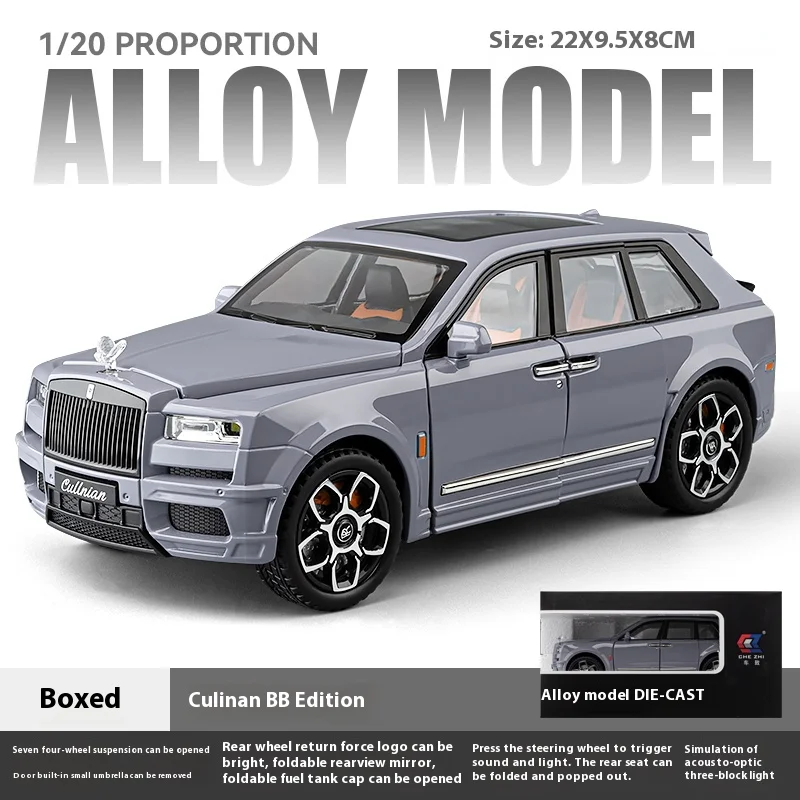 (cinza) Modelo Em Escala 1/20 Do Rolls-royce Cullinan