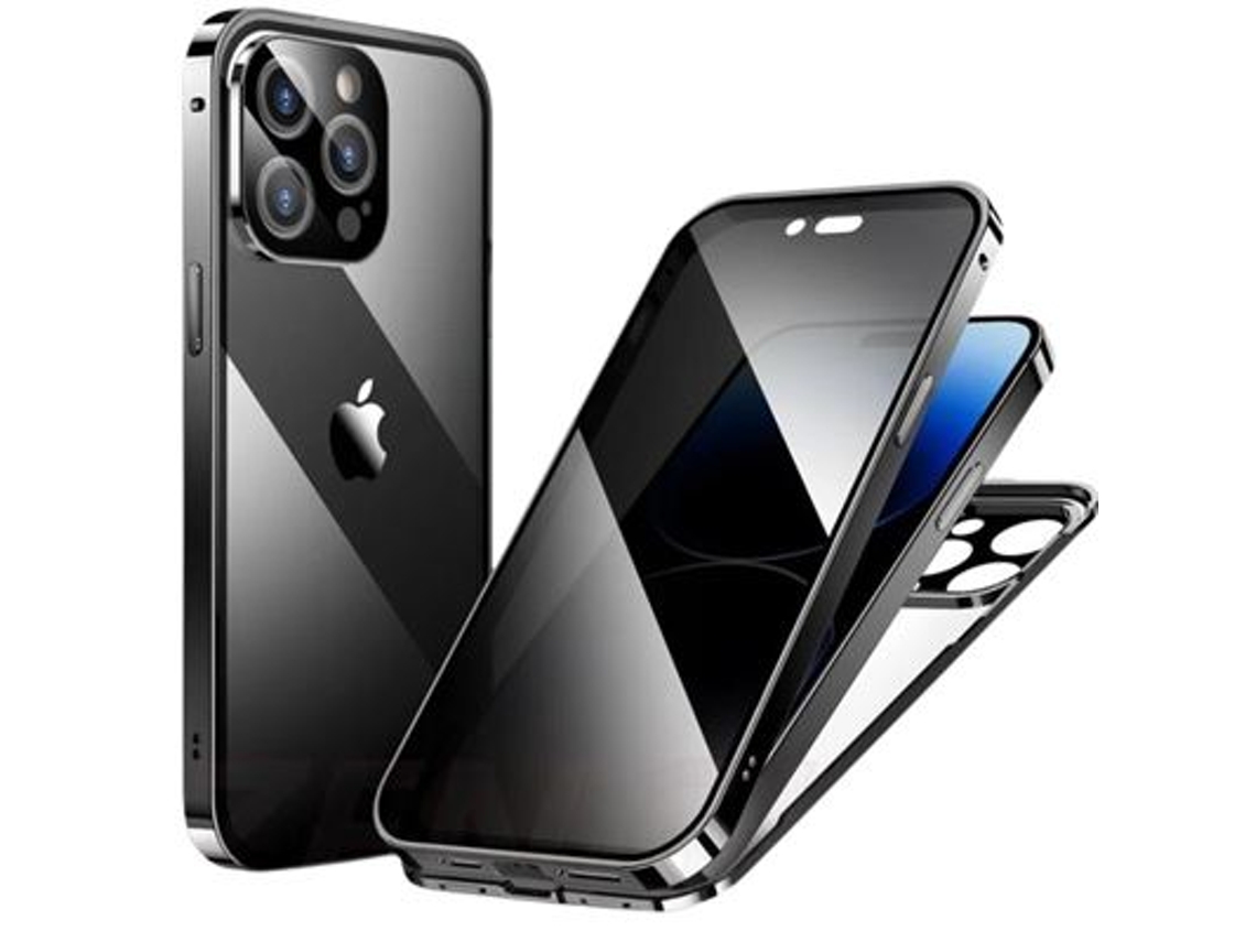 Capa Magnética 360º Orysin Com Vidro De Privacidade Para Iphone 15 Pro Max