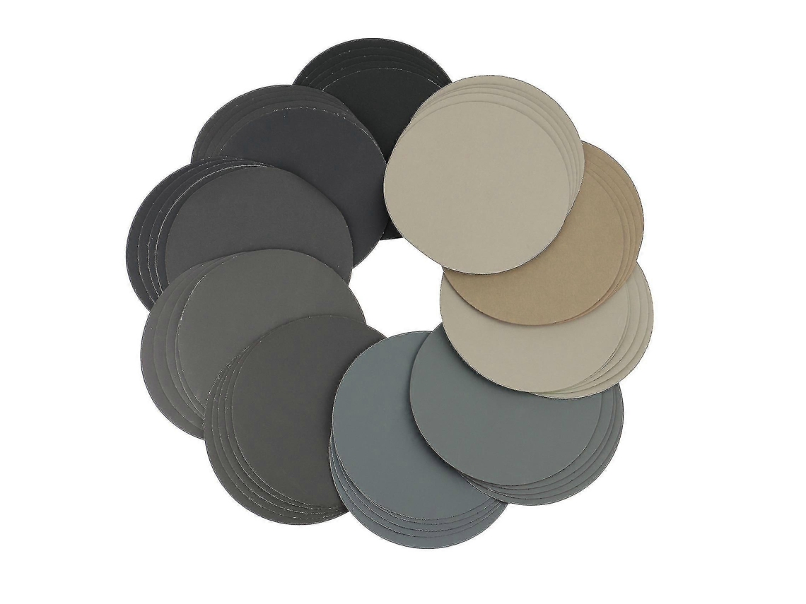 Lixa de polimento úmida/seca de 6 polegadas, 150 mm, grão 320-10000, 50 peças