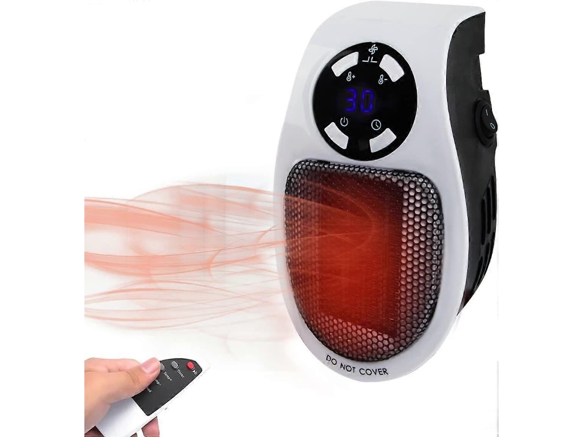Mini Aquecedor De Ar Elétrico - 500w Com Display Led E Proteção Contra Superaquecimento
