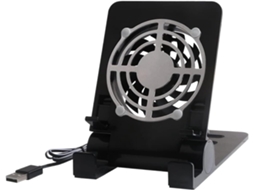 Suporte De Mesa Dobrável Para Celular Com Ventilador Resfriamento Tablet Em Alumínio E Silicone, 16x 10x 3cm, Portátil