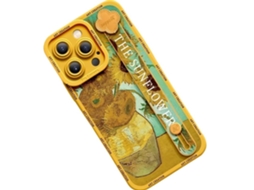 Capa Van Gogh para iPhone 15 VEANXIN Amarelo