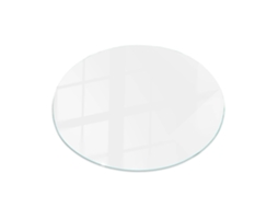 Tampo De Vidro Redondo Espelharte (80 Cm - Cor Branca Lisa - Branco)