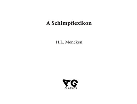Livro A Schimpflexikon de Henry L Mencken (Inglês)