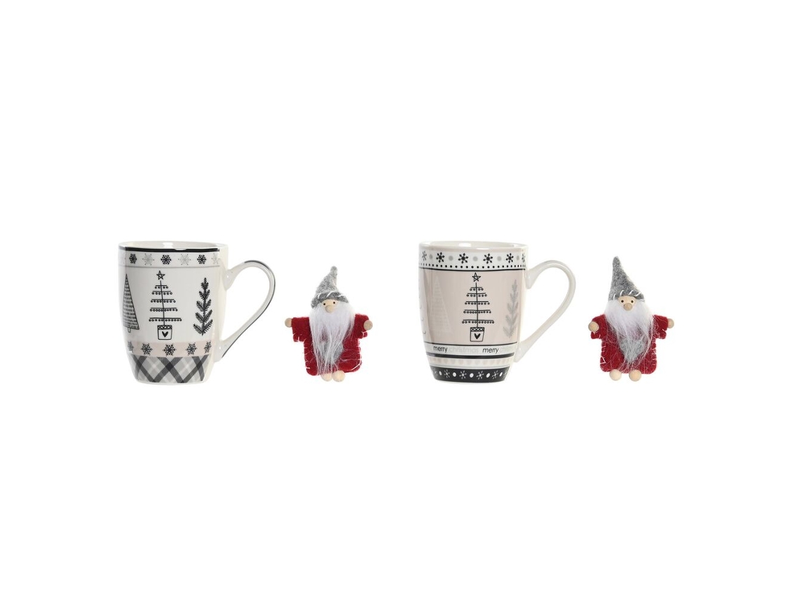 Caneca DKD HOME DECOR (Porcelana - Multicor)