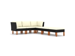 Garden Lounge Set, Garden Lounge Sets Vidaxl Preto Rattan / Vime (n/a)