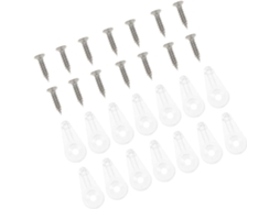 Homsfou 25 Fixadores De Plástico Para Vidro Com Parafusos Painéis 4mm