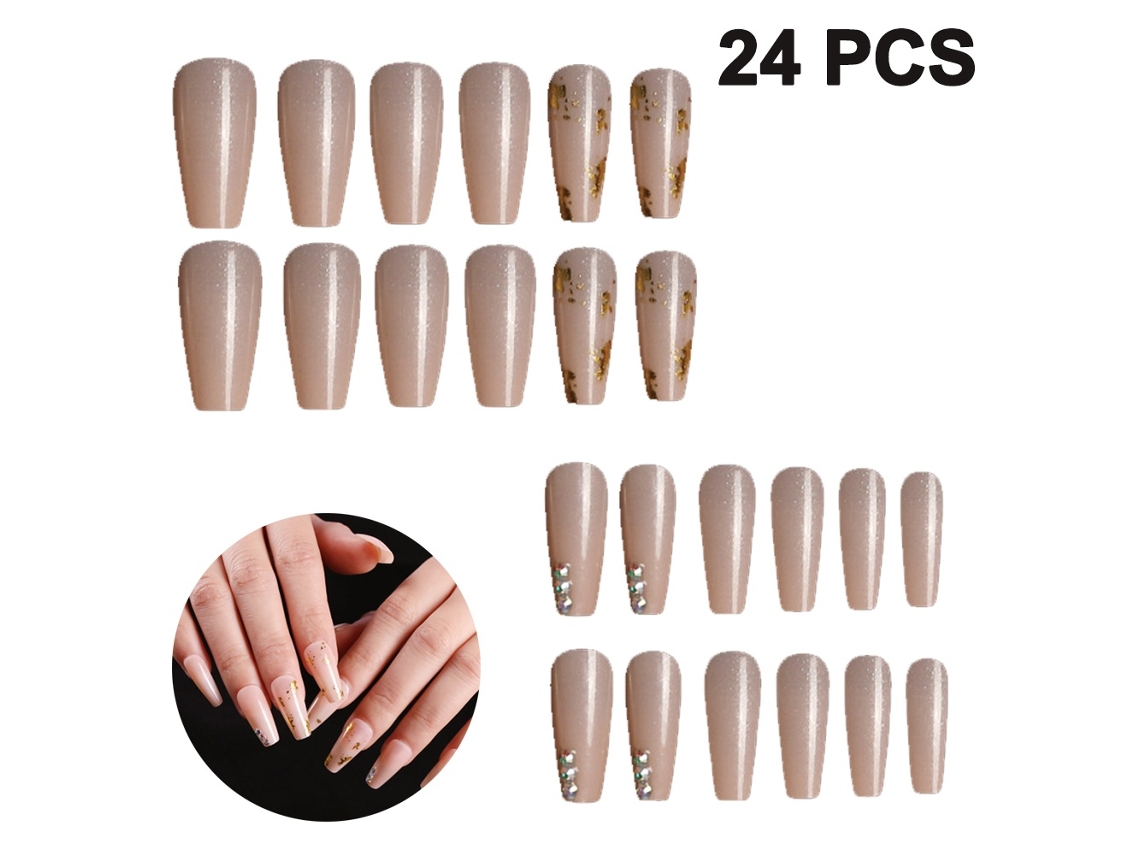 Elysve Unhas Postiças 24pcs, Em Resina