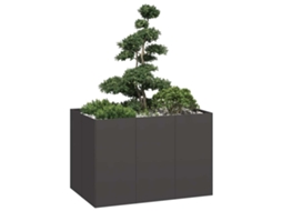 Vidaxl Vaso Floreira 120x80x80 Cm Aço Preto