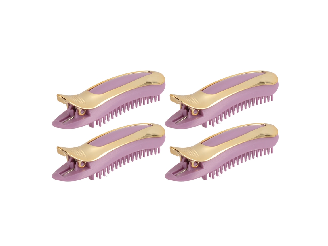 2026 4 Clips de Cabelo Volumizantes Profissionais para Elevar a Raiz Instantaneamente, Cor Roxa, para Mulheres e Meninas