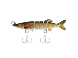 Lure (multi-section Bionic, 8 Colors Available) New Pike Lure 8cm-5.3g Fishing Bait 6 Black Hook Hs023