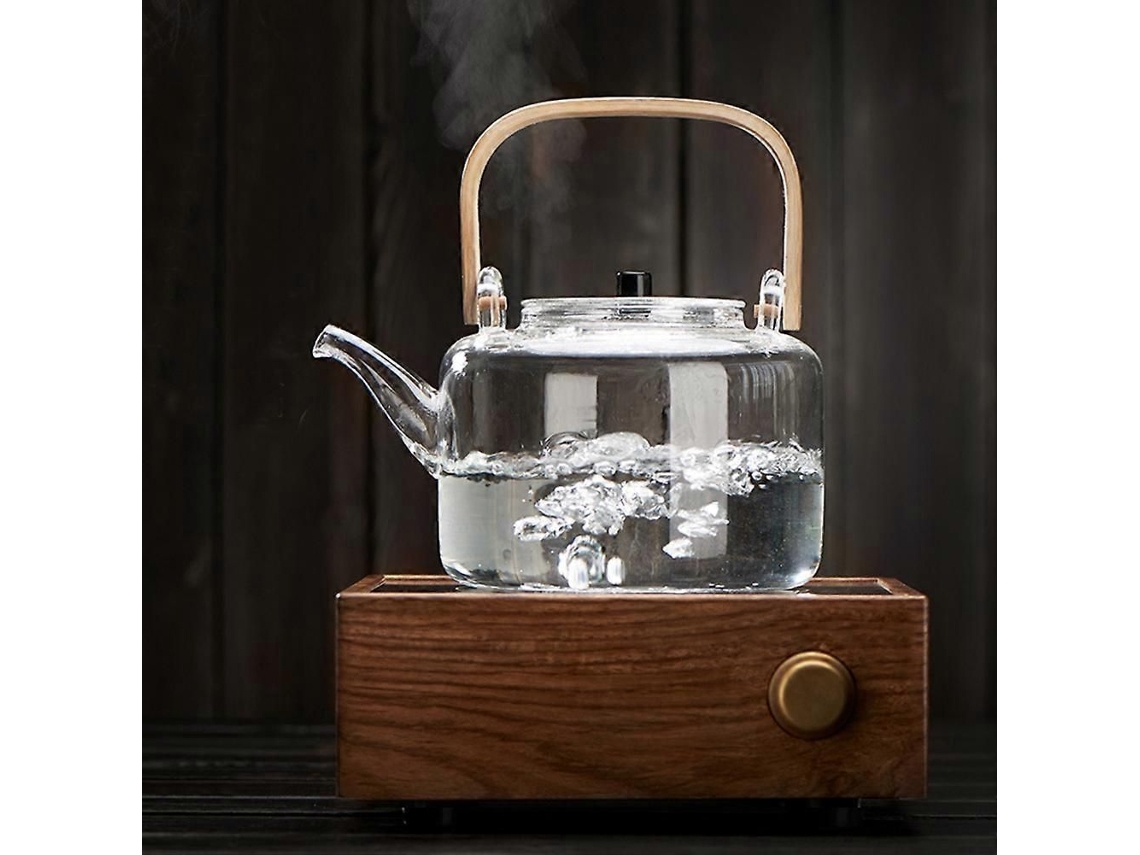 Bule De Vidro À Prova De Calor Com Alça De Bambu E Conjunto Para Chá