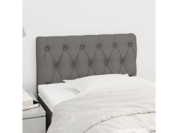 Vidaxl Cabeceira De Cama Tecido 80x7x78/88 Cm Cinzento-escuro